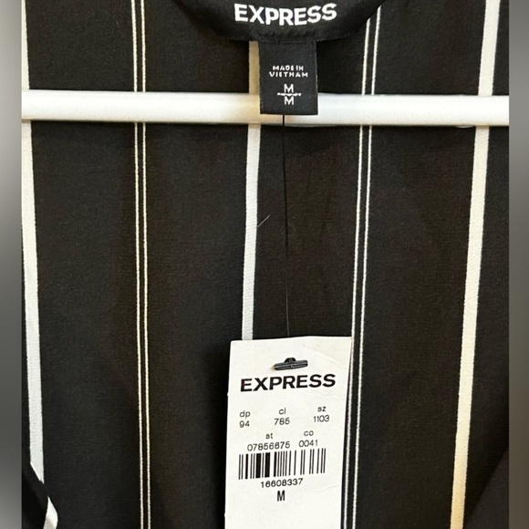 NWT Express Striped Long Sleeve Dress - Picture 7 of 9